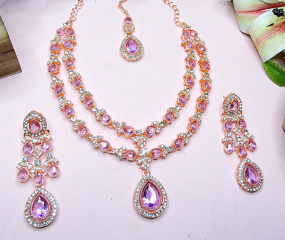VATSALYA creation Alloy Gold-plated Multicolor Jewellery Set(Pack of 1)
