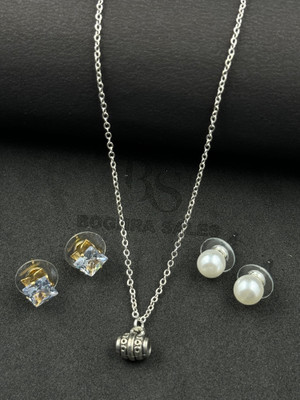 BOGHRA SALES Brass, Alloy Silver, Gold-plated, Rhodium Silver, Gold, Multicolor Jewellery Set(Pack of 1)