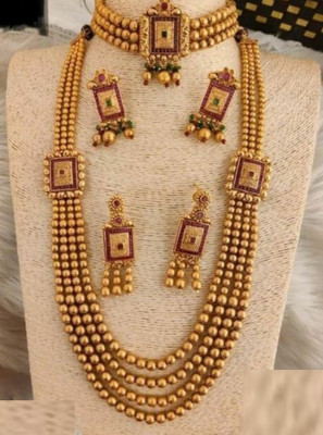 LELANWAVE Alloy Gold-plated Multicolor Jewellery Set(Pack of 1)