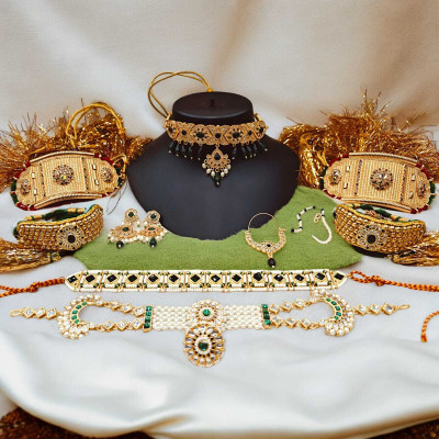 Mk Jewellery Metal Gold-plated Gold Jewellery Set(Pack of 1)