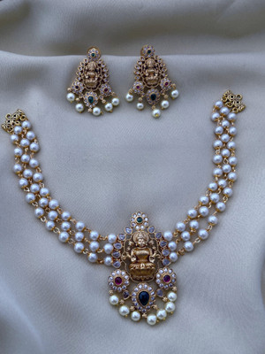 Rangrozo Jewellery Brass, Alloy Gold-plated Gold Jewellery Set(Pack of 1)