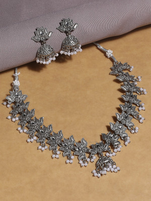 fabula Alloy Silver Silver, White Jewellery Set(Pack of 3)