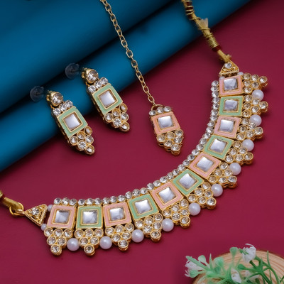 VISITART JEWELLERY Alloy Gold-plated Multicolor Jewellery Set(Pack of 3)