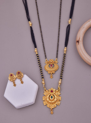 house of common Brass Gold-plated Gold Jewellery Set(Pack of 3)