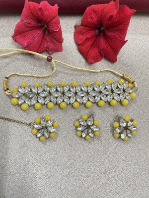 Fashion Paradise Alloy Gold-plated Yellow Jewellery Set(Pack of 1)