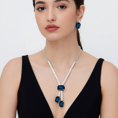 Mast Mola Alloy Silver Blue, Silver Jewellery Set(Pack of 1)