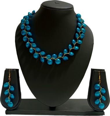 UTTARAI Alloy Blue Jewellery Set(Pack of 1)