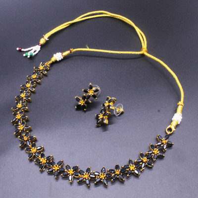 Glimmer Soul Copper Silver Black Jewellery Set(Pack of 3)