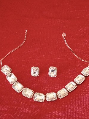 Sadid Alloy White Jewellery Set(Pack of 1)
