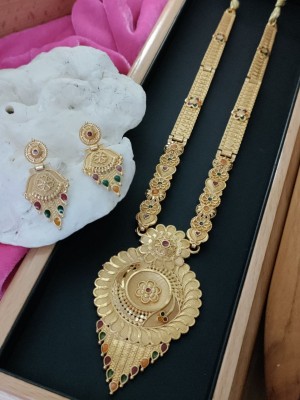 Shree Fashions World Brass Gold-plated Gold Jewellery Set(Pack of 1)