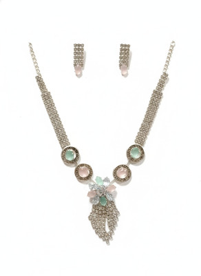 krax Copper Silver Pink Jewellery Set(Pack of 1)