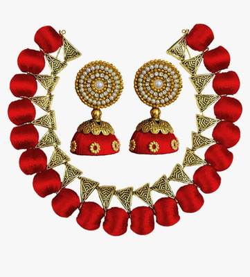 ambal Dori Red Jewellery Set(Pack of 1)
