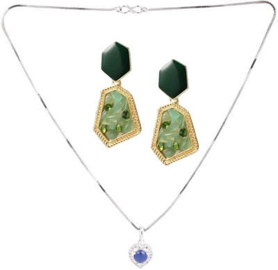 asthacollection Stone Blue, Green Jewellery Set(Pack of 1)