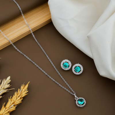 Temora Alloy Sterling Silver Multicolor Jewellery Set(Pack of 3)