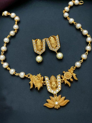 YIMBLI Brass Gold-plated Gold Jewellery Set(Pack of 1)