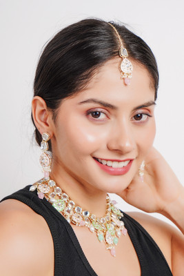 Divisha Alloy Gold-plated Multicolor Jewellery Set(Pack of 1)