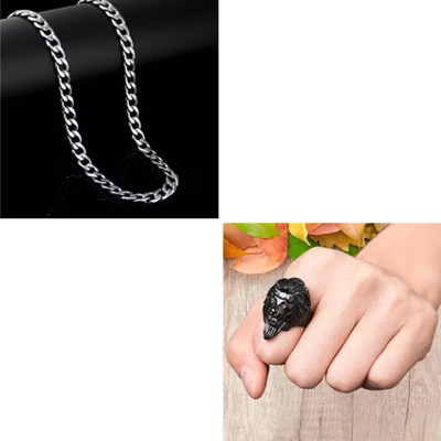 Vipunj Alloy Sterling Silver, Titanium Silver, Black Jewellery Set(Pack of 1)