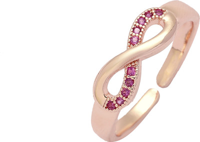 Salty Boundless Infinity Red Loop Ring for Women & Girls Copper Ring