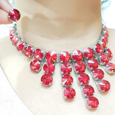 Buybox Glass Red Jewellery Set(Pack of 3)