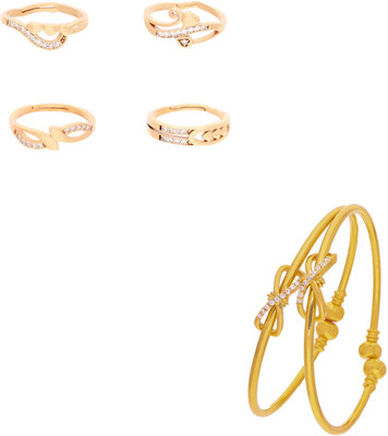 brado jewellery Brass Gold-plated Multicolor Jewellery Set(Pack of 7)