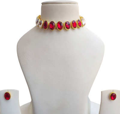 Buybox Metal Gold-plated Multicolor Jewellery Set(Pack of 1)