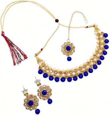 RAUNAK CREATION Alloy Blue Jewellery Set(Pack of 1)