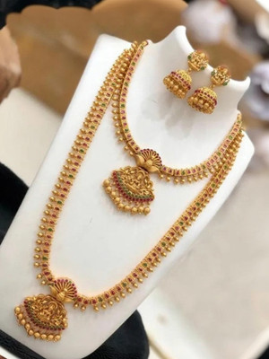 Grisha Jewellery Brass Gold-plated Gold Jewellery Set(Pack of 1)