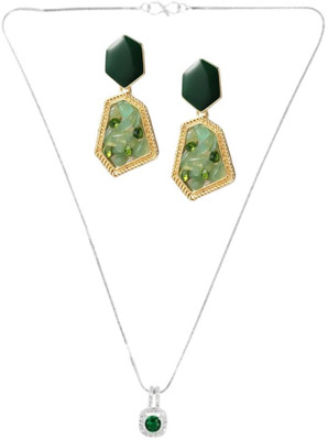 asthacollection Stone Green, Green Jewellery Set(Pack of 1)