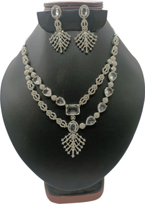 JAVERIA JEWELLRY CREATION Metal White Jewellery Set(Pack of 1)