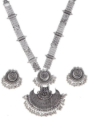Ruhi Alloy Silver Jewellery Set(Pack of 1)
