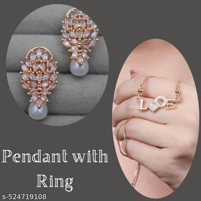 Opus Gems Alloy Gold Jewellery Set(Pack of 1)
