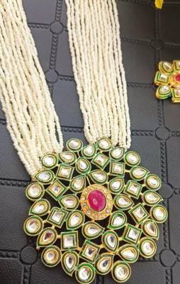 SHYAM Alloy Gold-plated White Jewellery Set(Pack of 1)