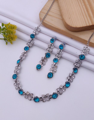 bhanu diam Alloy Silver Rose Gold Jewellery Set(Pack of 1)