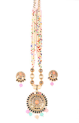 ORUKA Brass Gold-plated Multicolor Jewellery Set(Pack of 1)