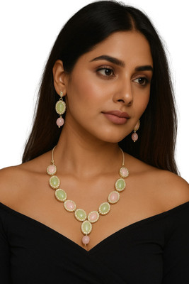 Ruvisha Stone Multicolor Jewellery Set(Pack of 4)