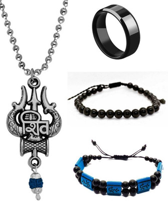 KINGSTYLEIMPEX Stainless Steel Silver Multicolor Jewellery Set(Pack of 4)