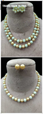 DENICRAAS Brass, Alloy Gold, White Jewellery Set(Pack of 2)