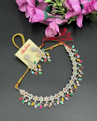 SatnamCreation Alloy Gold-plated Multicolor Jewellery Set(Pack of 1)