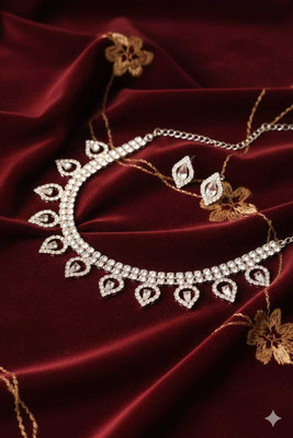 Arishafabric Silver Silver Jewellery Set(Pack of 1)