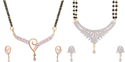 P R Production Oxidised Silver Multicolor Jewellery Set(Pack of 2)