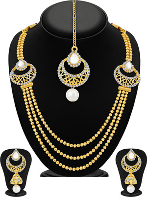 Sukkhi Alloy Gold-plated Gold Jewellery Set(Pack of 4)