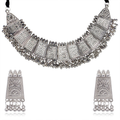 Zooni Collections Alloy Silver Jewellery Set(Pack of 1)