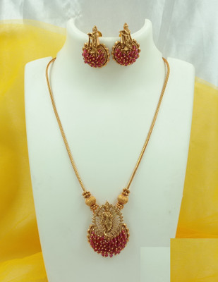 Joyful Alloy Red, Gold Jewellery Set(Pack of 1)