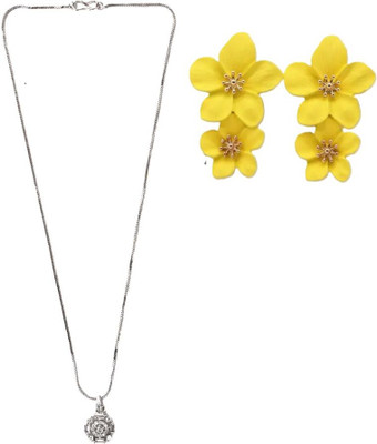SRK Fashions Alloy Silver, Yellow Jewellery Set(Pack of 1)
