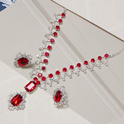 FINX Fly Without Wings Alloy Red, Silver Jewellery Set(Pack of 1)