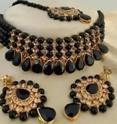 Ruhi Alloy Black Jewellery Set(Pack of 1)