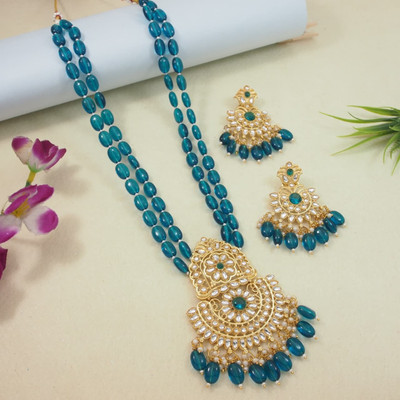 nezuka Alloy Gold-plated Green Jewellery Set(Pack of 1)