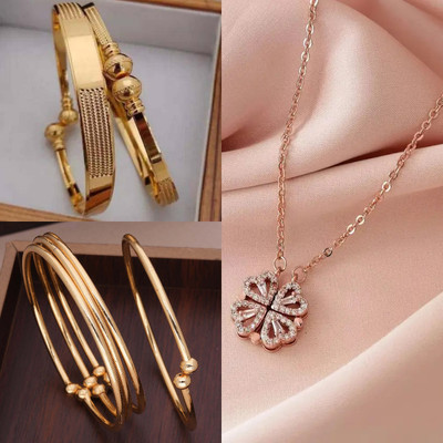 ANOUK Brass Gold-plated White, Yellow Jewellery Set(Pack of 3)