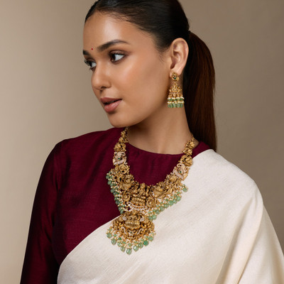 Kushal's Fashion Jewellery Copper Gold-plated Multicolor Jewellery Set(Pack of 3)