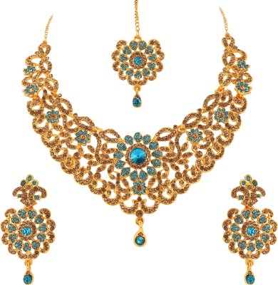 Rhymee Alloy Gold-plated Yellow Jewellery Set(Pack of 1)